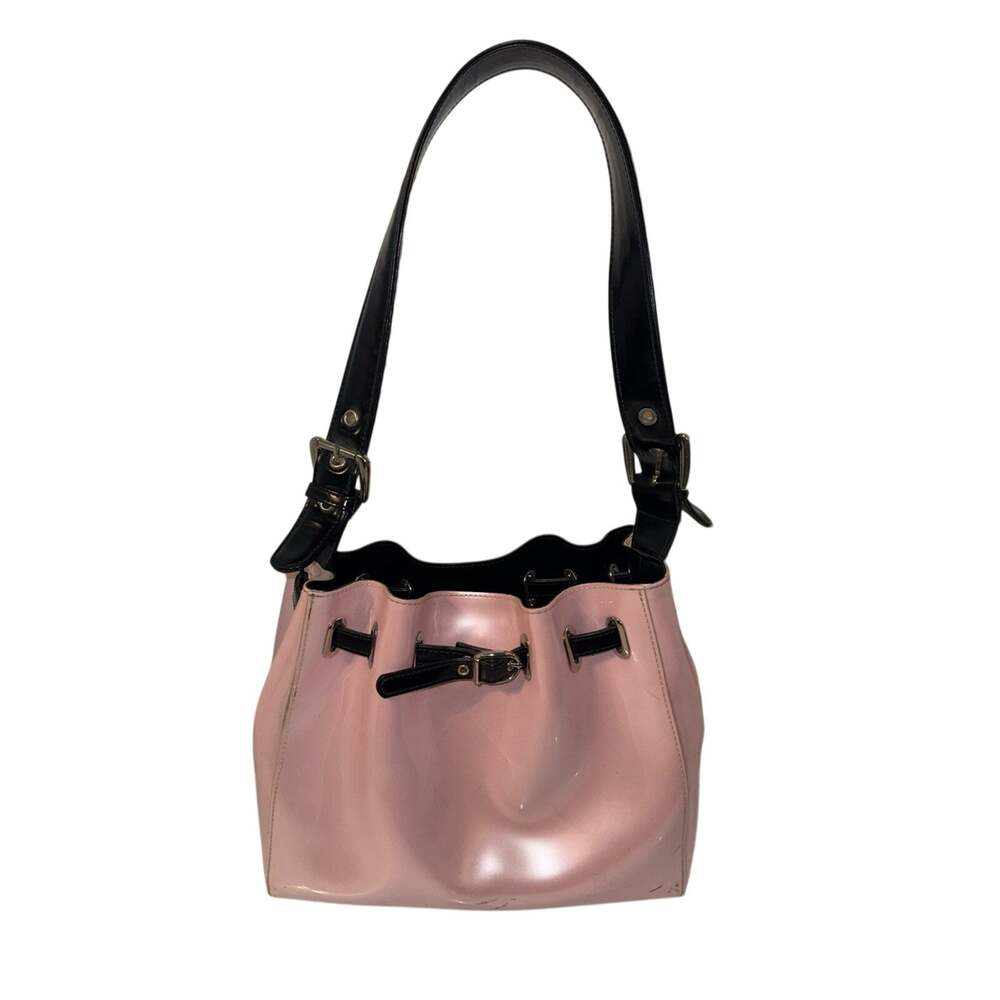 BEIJO Women’s Pink Shoulder Bag with Black Trim